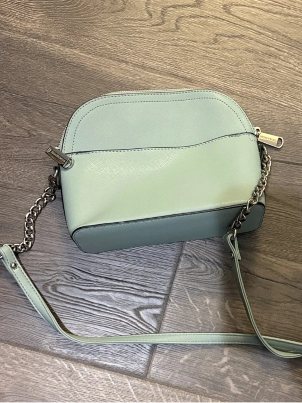 Steve Madden Light Blue Dome Crossbody with Chain Strap